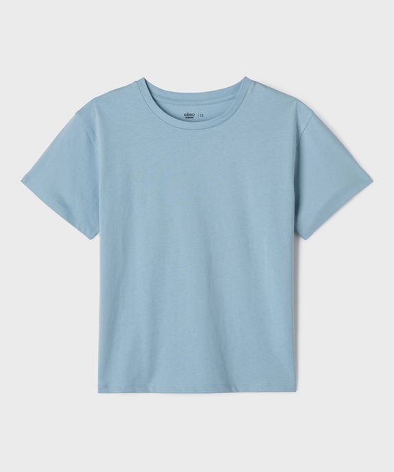Tee-shirt manches courtes imprimé dos fille vue2 - GEMO 4G FILLE - GEMO