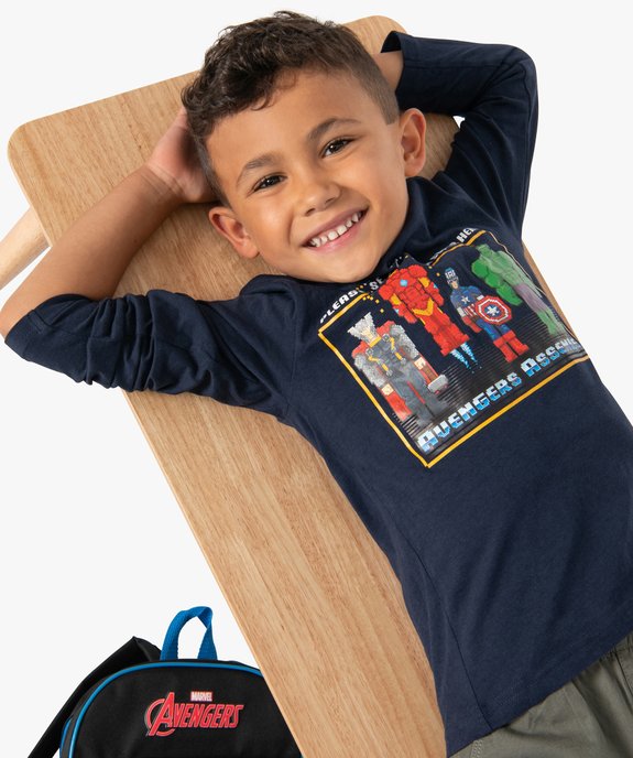 Tee-shirt garçon à manches longues imprimé Avengers - Marvel vue1 - MARVEL DTR - GEMO
