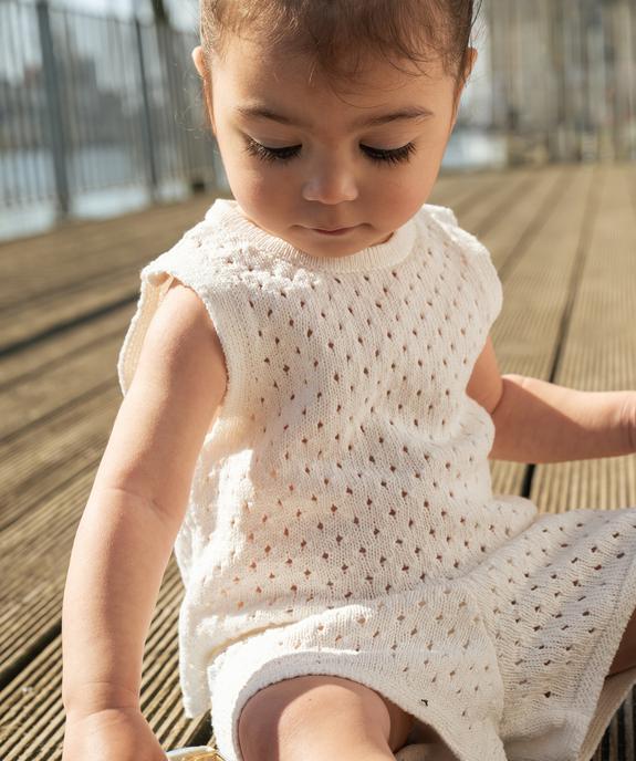 Débardeur ajouré façon crochet bébé fille vue5 - GEMO(BEBE DEBT) - GEMO