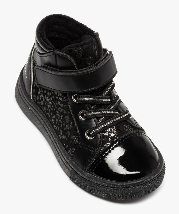 Baskets bébé fille semi-montantes vernies et pailletées vue5 - GEMO(BEBE DEBT) - GEMO