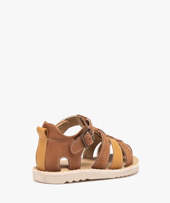 Sandales garçon à brides multiples en cuir – NA! vue4 - NA! - GEMO