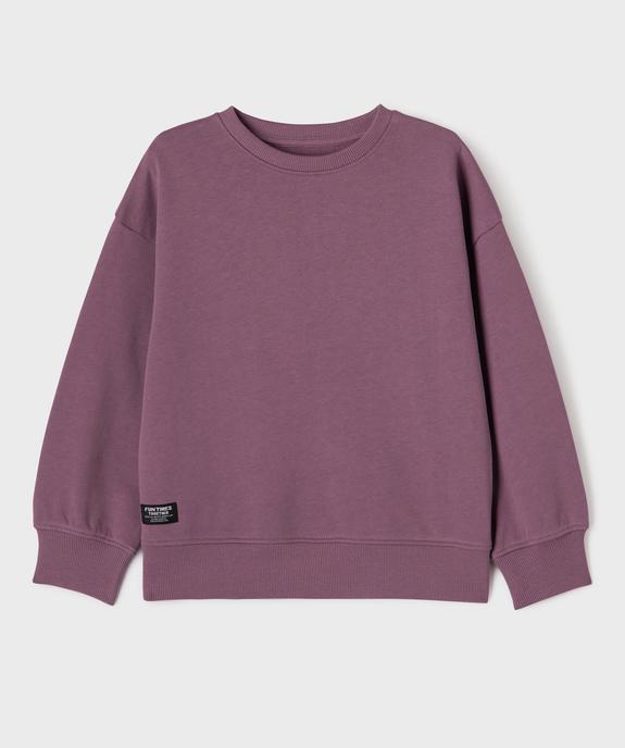 Sweat uni avec intérieur bouclette garçon vue1 - GEMO (ENFANT) - GEMO