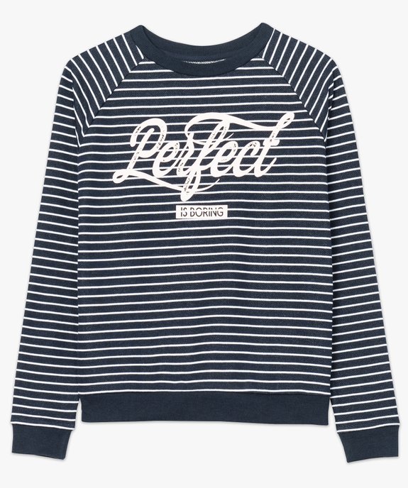 Sweat rayé manches raglan vue4 - FOLLOW ME - GEMO