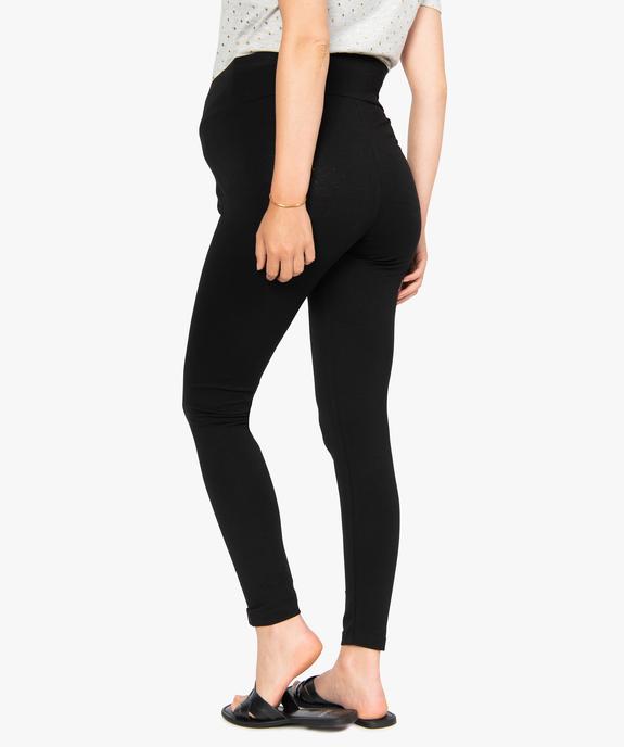 Pantalon de grossesse en maille style legging avec ceinture croisée vue3 - GEMO (MATER) - GEMO