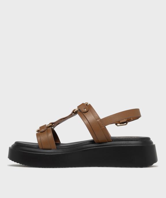 Sandales à brides sur semelle plateforme femme - 5 Miles vue4 - 5 MILES - GEMO