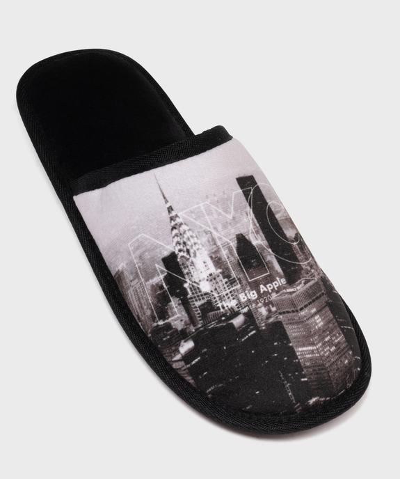 Chaussons mules en velours doux homme vue5 - GEMO 4G HOMME - GEMO