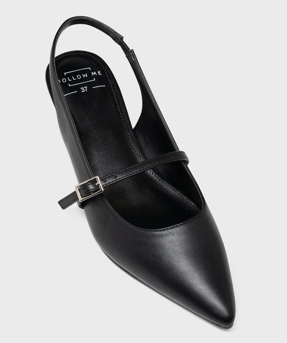 Escarpins kitten heels à bout pointu et talon ouvert femme vue5 - FOLLOW ME - GEMO