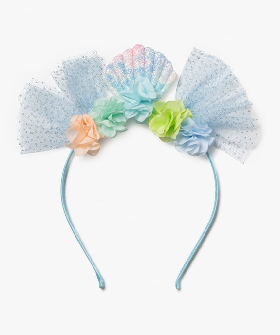 Serre-tête avec fleurs et tulle fille vue1 - GEMO (ACCESS) - GEMO