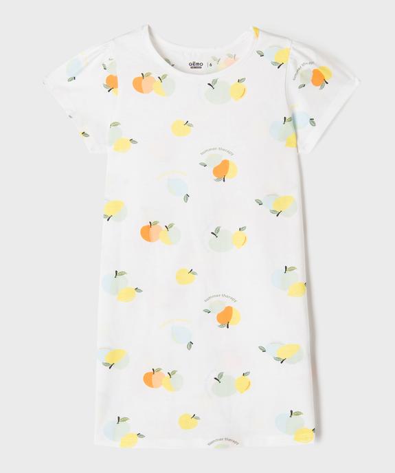 Chemise de nuit à motifs fruits d’été fille vue1 - GEMO 4G FILLE - GEMO