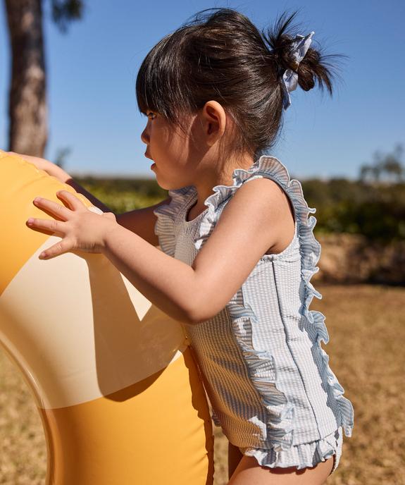 Maillot de bain une pièce à rayures et volants bébé fille - LuluCastagnette vue5 - LULUCASTAGNETTE - GEMO