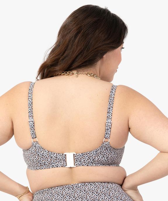 Haut de maillot de bain femme grande taille emboitant vue2 - GEMO (PLAGE) - GEMO