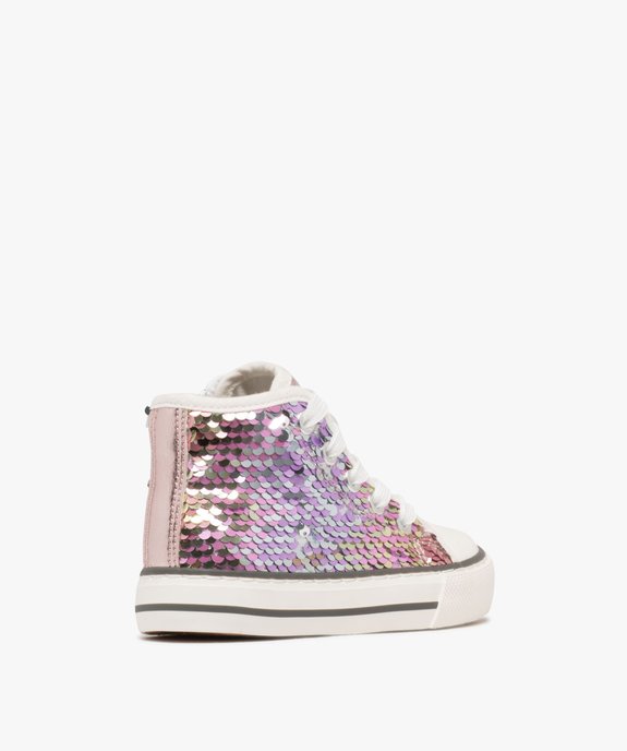 Baskets montantes en sequins réversibles brillants fille vue5 - LOVELY WINGS GEMO FOR GOOD - GEMO