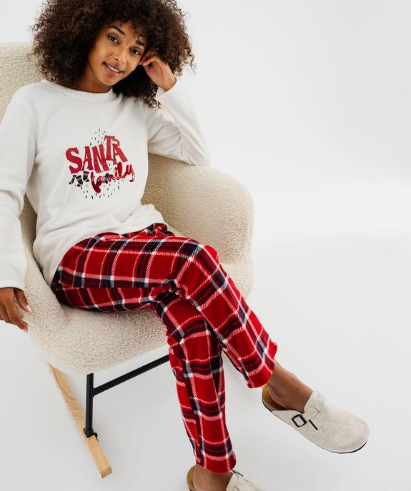 Pyjama en maille polaire spécial Noël femme vue6 - GEMO(HOMWR FEM) - GEMO