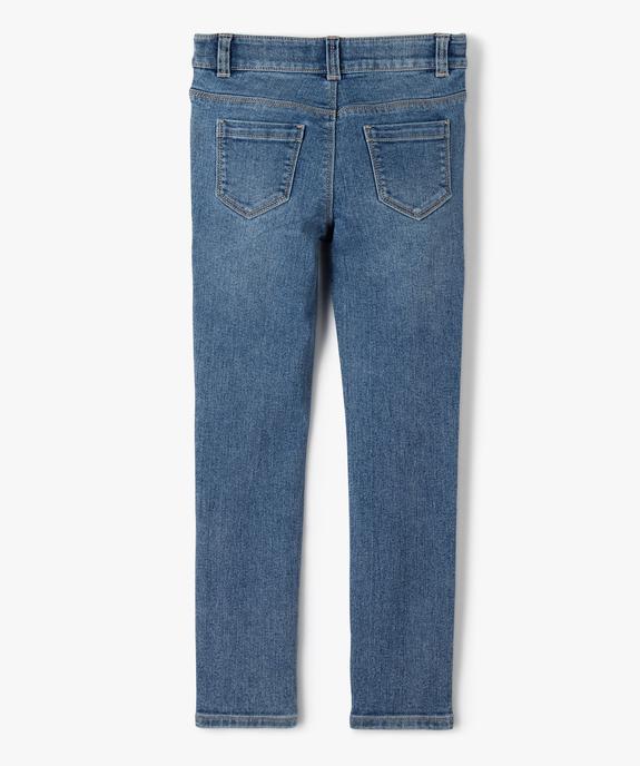 Jean coupe Regular coloris délavé fille vue4 - GEMO 4G FILLE - GEMO