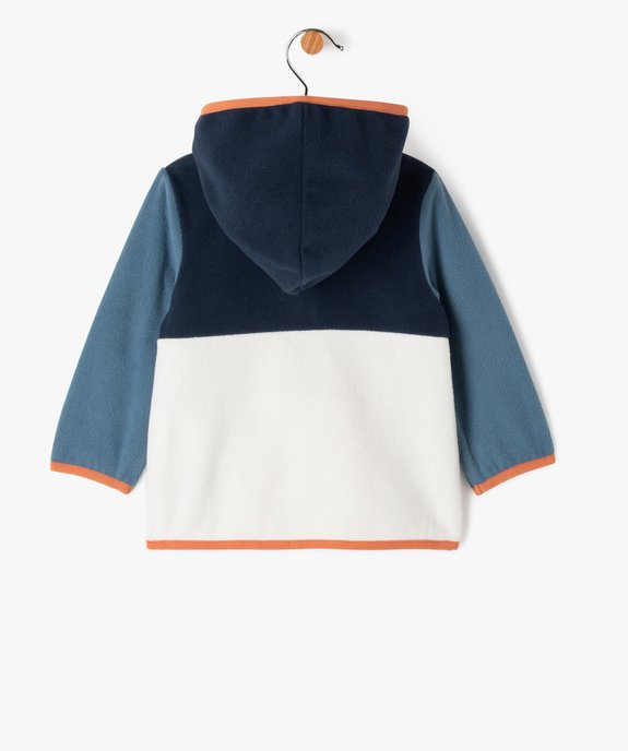 Sweat à capuche en maille polaire bébé garçon vue4 - GEMO(BEBE DEBT) - GEMO