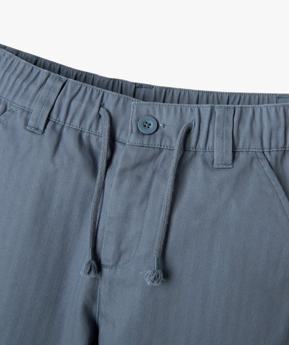 Bermuda regular avec taille élastique garçon vue2 - GEMO (JUNIOR) - GEMO
