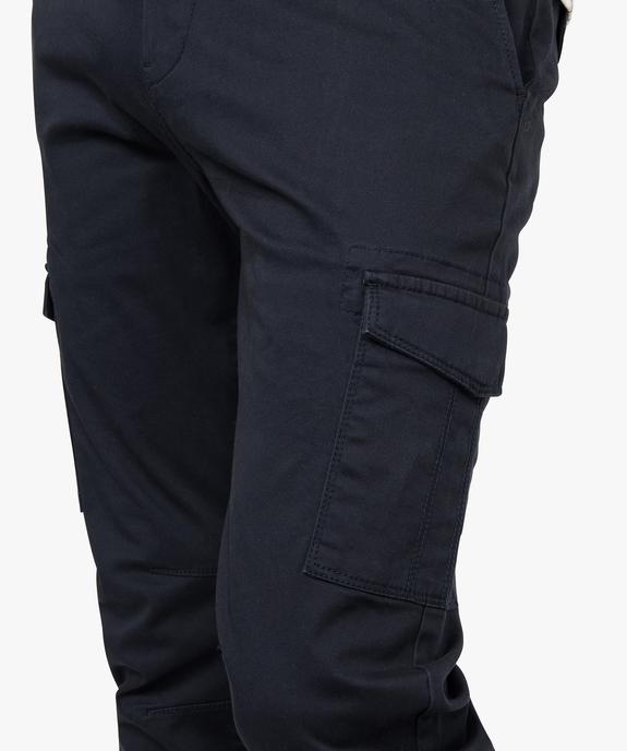 Pantalon en toile avec poches sur les cuisses vue2 - GEMO (HOMME) - GEMO