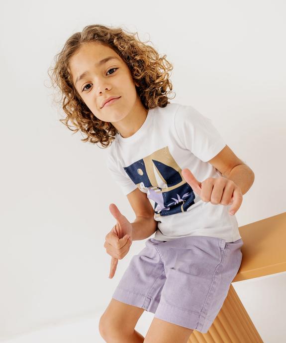 T-shirt manches courtes imprimé garçon vue6 - GEMO 4G GARCON - GEMO