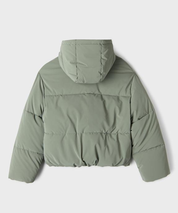 Parka courte à capuche en matière déperlante finition mate fille vue5 - GEMO 4G FILLE - GEMO