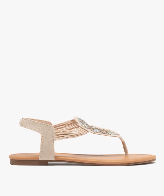 Sandales à entre-doigt avec brides élastiquées à strass femme - Valentina Baldano vue1 - VALENTINA BALDA - GEMO