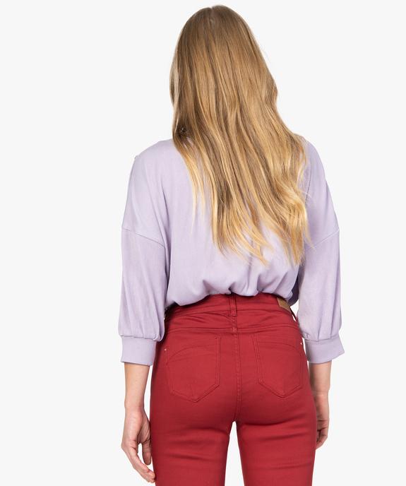 Tee-shirt femme à manches ¾ et boutons sur l’épaule vue3 - GEMO(FEMME PAP) - GEMO