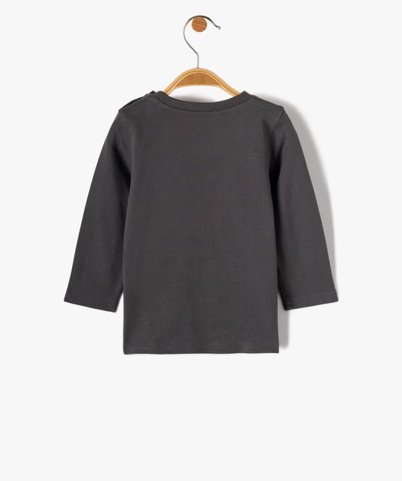 Tee-shirt bébé garçon à manches longues avec motif vue3 - GEMO(BEBE DEBT) - GEMO