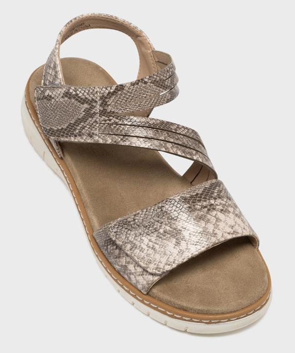 Sandales confort fermeture scratch femme vue5 - G'FLEX - GEMO