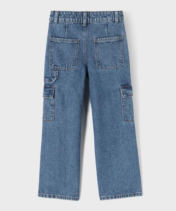 Jean Cargo Straight avec taille ajustable fille  vue12 - GEMO (ENFANT) - GEMO