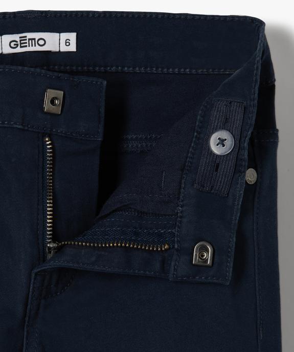 Pantalon garçon coupe skinny en toile extensible vue2 - GEMO 4G GARCON - GEMO