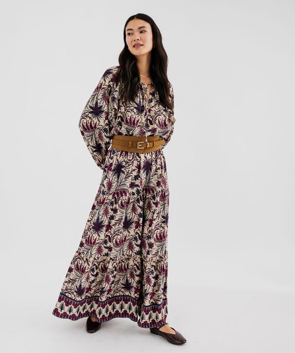 Blouse ample à motifs fleuris et volants femme vue5 - GEMO(FEMME PAP) - GEMO