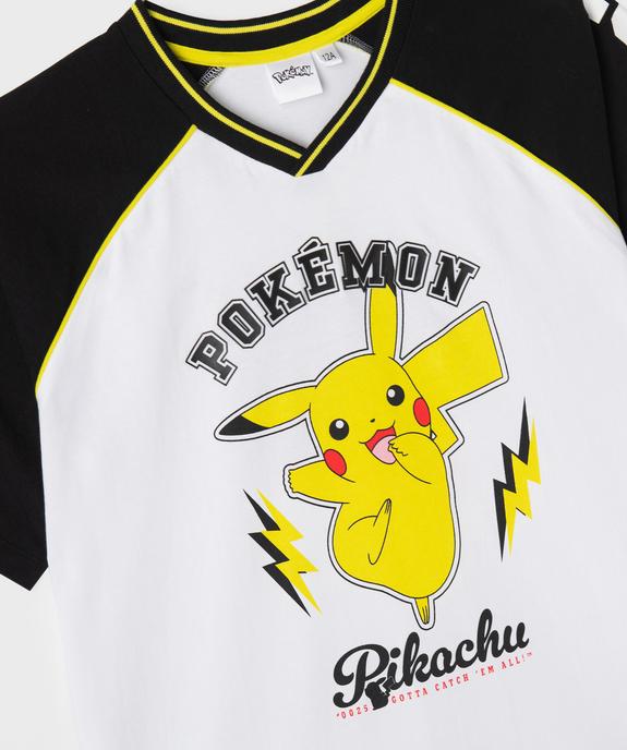 Tee-shirt manches courtes esprit sportif à motif Pikachu garçon - Pokemon vue2 - POKEMON - GEMO