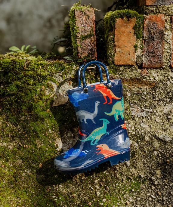Bottes de pluie à anses et motifs dinosaures bébé vue6 - LITTLE LOVE - GEMO