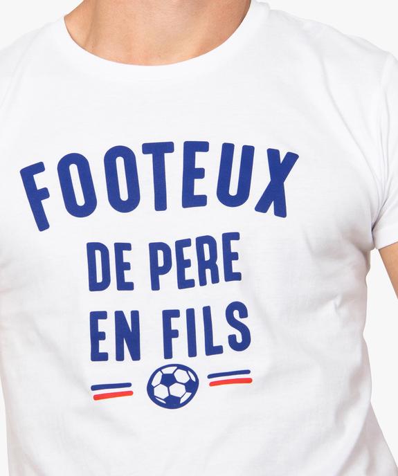 Tee-shirt homme à manches courtes message humour football vue2 - GEMO 4G HOMME - GEMO