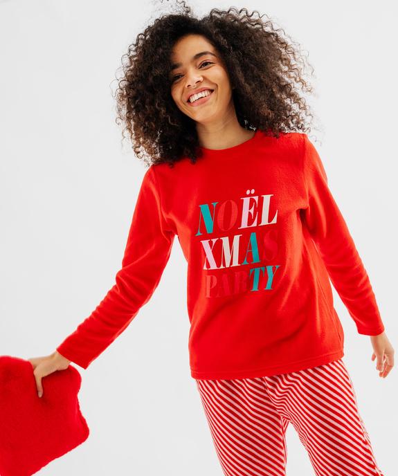 Pyjama de Noël femme vue2 - GEMO 4G FEMME - GEMO