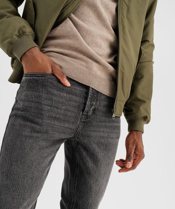 Jean straight en coton stretch délavé homme vue2 - GEMO 4G HOMME - GEMO