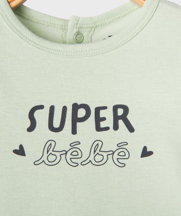 Pyjama en coton avec motif poitrine bébé fille vue2 - GEMO(BB COUCHE) - GEMO