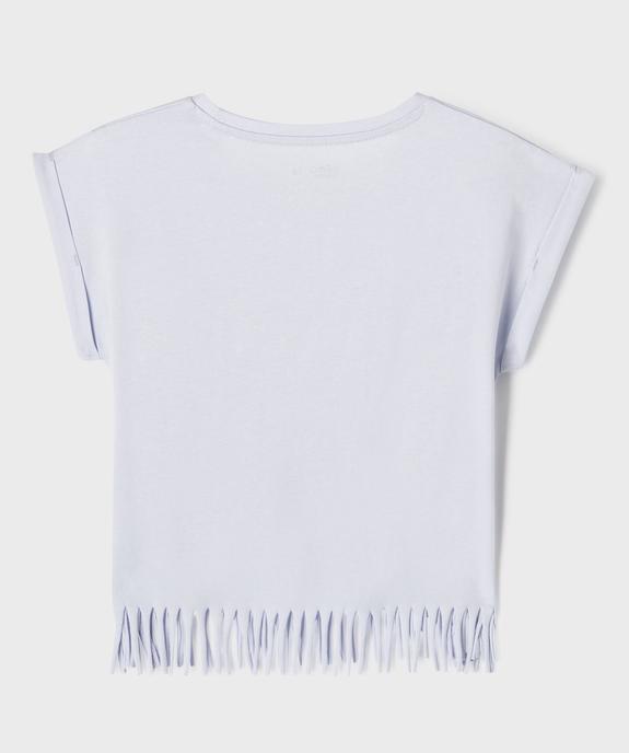Tee-shirt manches courtes avec franges fille vue5 - GEMO 4G FILLE - GEMO