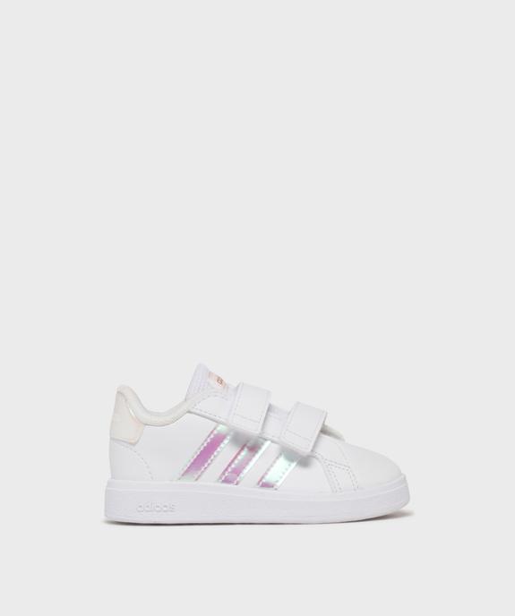 Baskets Grand Court 2.0 fermeture scratch bébé fille - Adidas vue1 - ADIDAS - GEMO