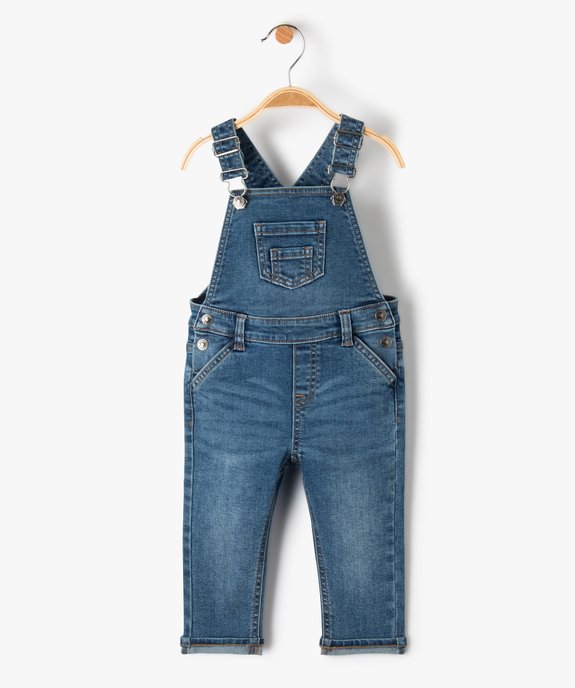 Salopette bébé garçon en denim stretch vue1 - GEMO(BEBE DEBT) - GEMO