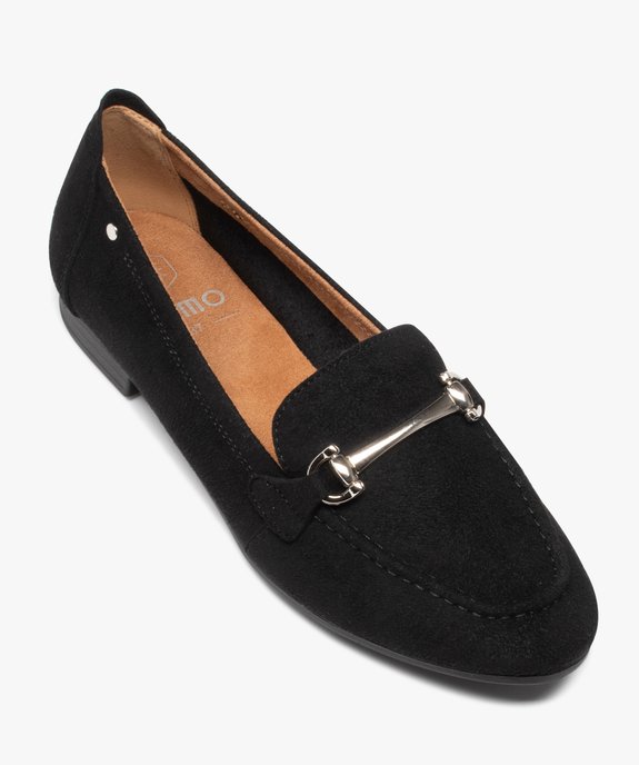 Mocassins femme unis à talon plat et dessus suédé vue5 - GEMO (CASUAL) - GEMO