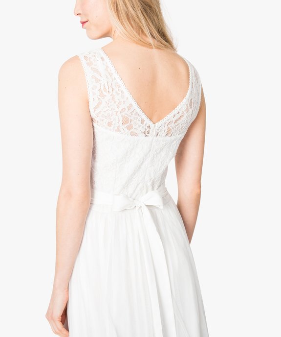 Robe de mariée en tulle et dentelle vue2 - GEMO(FEMME PAP) - GEMO