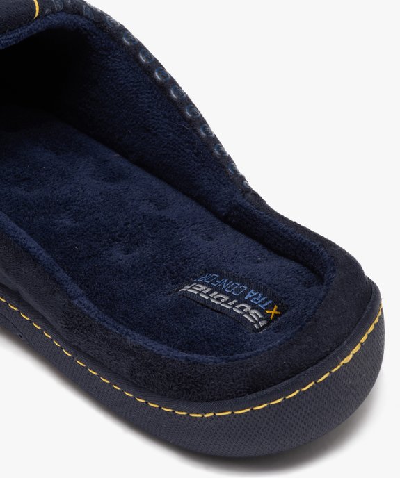 Chaussons homme mules confort détails en relief - Isotoner vue6 - ISOTONER - GEMO