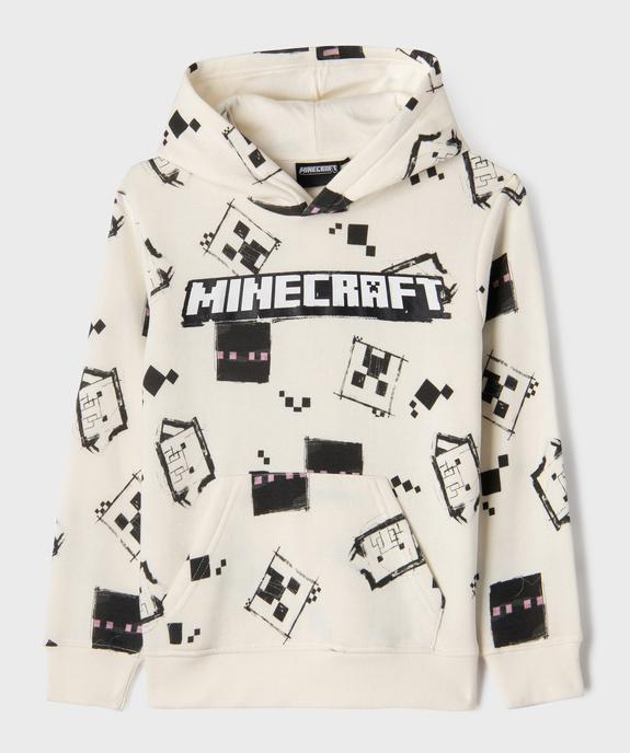Sweat à capuche à motifs graphiques garçon - Minecraft vue1 - MINECRAFT - GEMO