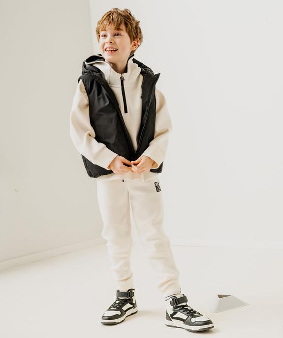 Sweat de sport à capuche avec col zippé garçon vue6 - GEMO (ENFANT) - GEMO