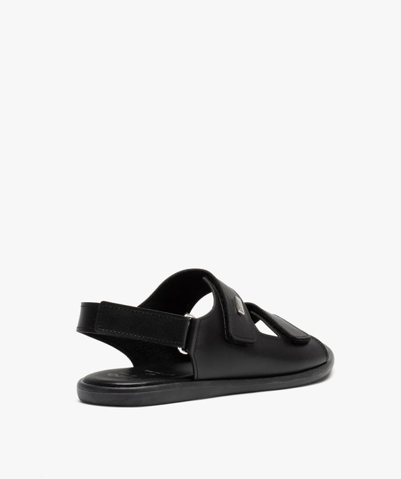 Sandales homme confort unies avec brides à scratch vue4 - GEMO (CONFORT) - GEMO