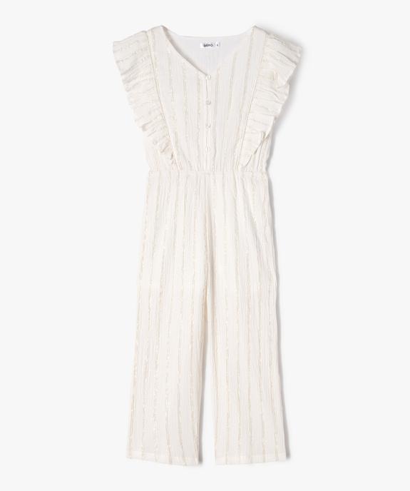 Combinaison pantalon à rayures pailletées fille vue1 - GEMO (ENFANT) - GEMO