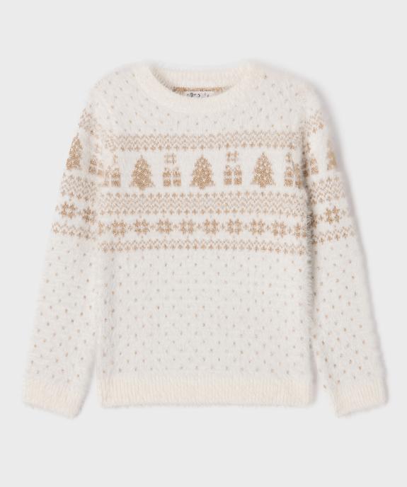 Pull de Noël à motifs brillants fille vue1 - GEMO (ENFANT) - GEMO