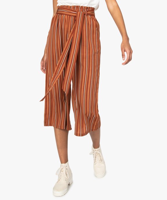 Pantacourt femme large et fluide vue2 - GEMO(FEMME PAP) - GEMO
