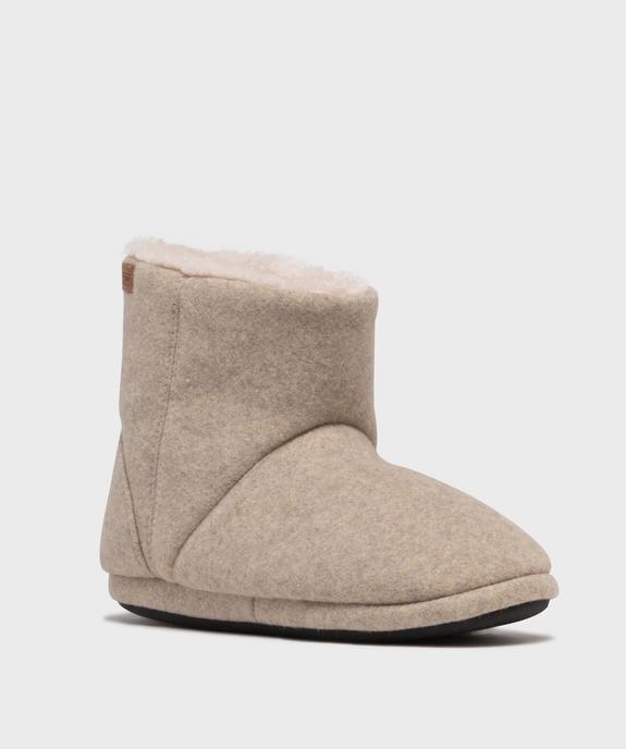 Chaussons boots avec doublure sherpa femme - DIM vue2 - DIM - GEMO