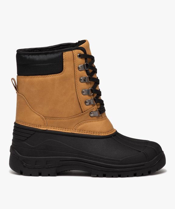 Après-ski homme fourrés dessus bicolore à lacets vue1 - GEMO (HOMME) - GEMO